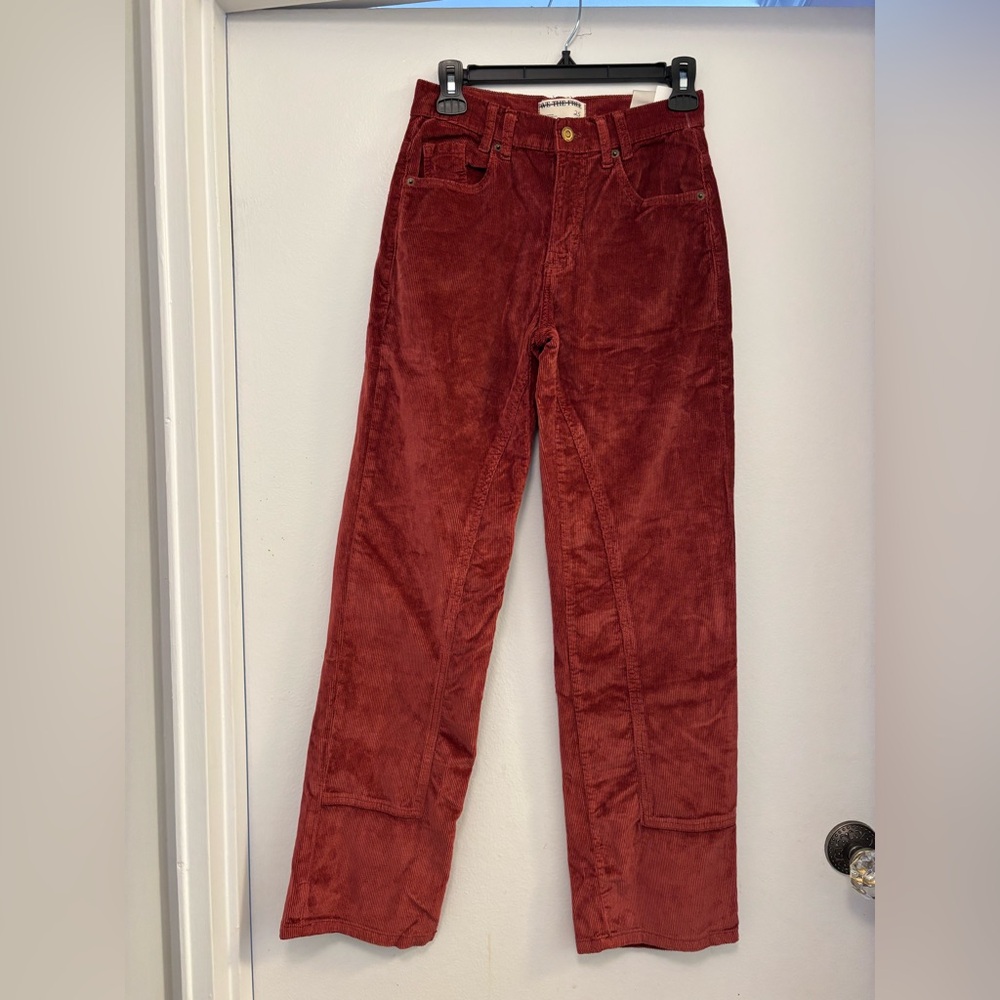 We The Free Brick Red Straight Leg Pants